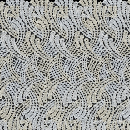 Cream and Ivory Venise Lace Trim - 6 - Detail