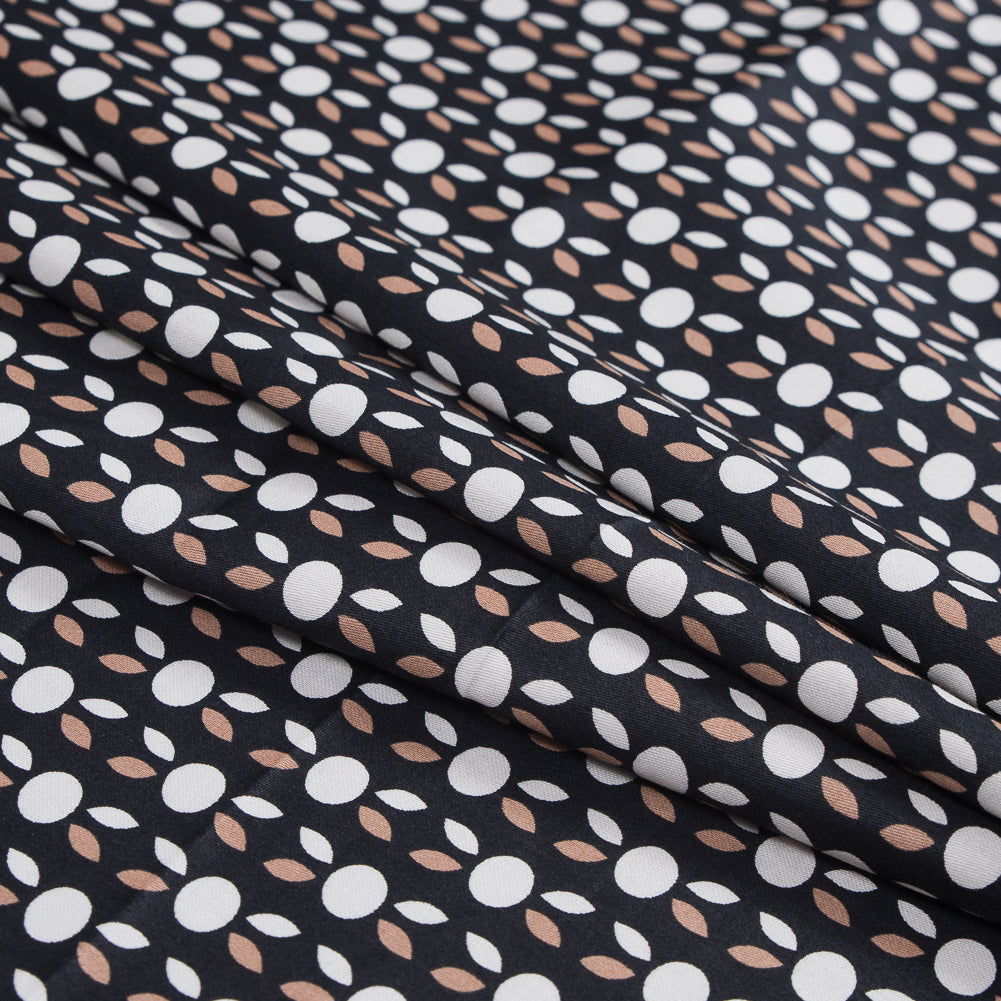 Black and Beige Geometric Cotton Sateen Detail