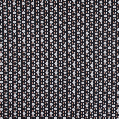 Black and Beige Geometric Cotton Sateen