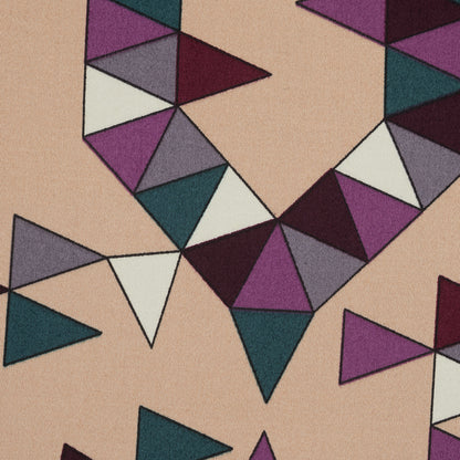 Beige, Magenta and Forest Geometric Stretch Cotton Sateen Full