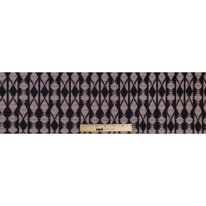 Black and Brown Geometric Stretch Cotton Twill Folded