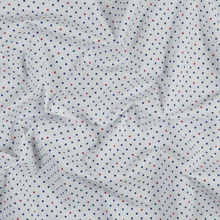 template--25130090922057__main-White, Red and Blue Polka Dotted Cotton Poplin