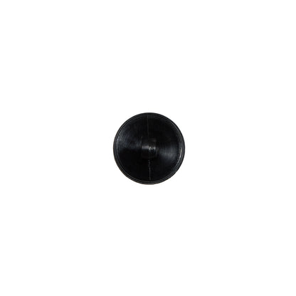 Italian Black Floral Nylon Button - 16L/10mm - Detail
