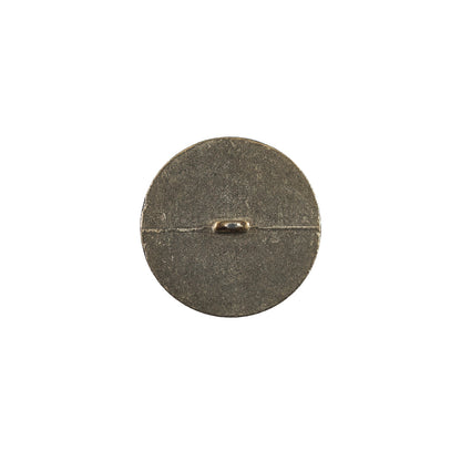 Italian White and Gold Metal Button - 24L/15mm - Detail