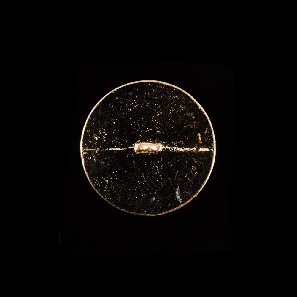Italian Red and Gold Metal Button - 32L/20mm - Detail