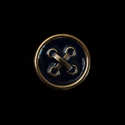 Italian Navy and Gold Metal Button - 32L/20mm