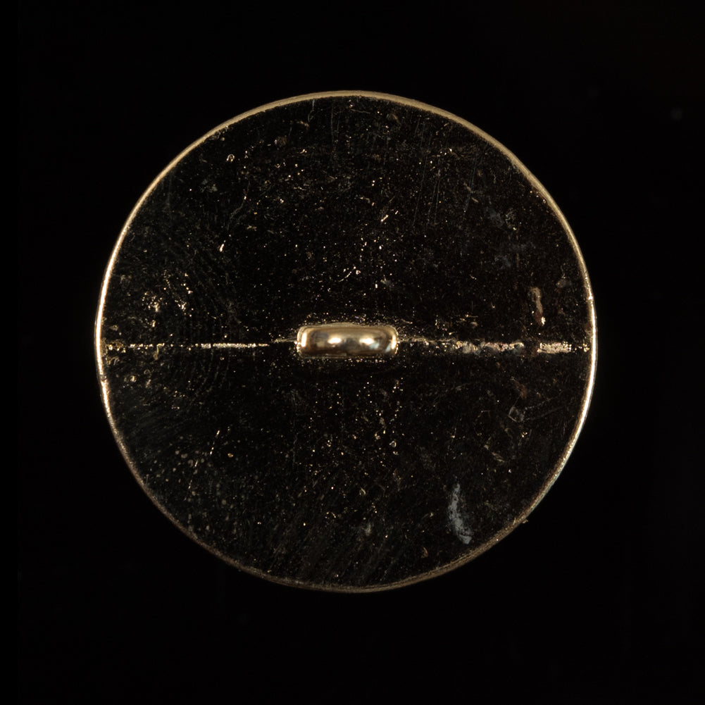 Italian Red and Gold Metal Button - 44L/27mm - Detail