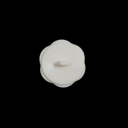 Italian Beige Floral Beveled Shank Back Button - 20L/12.5mm - Detail