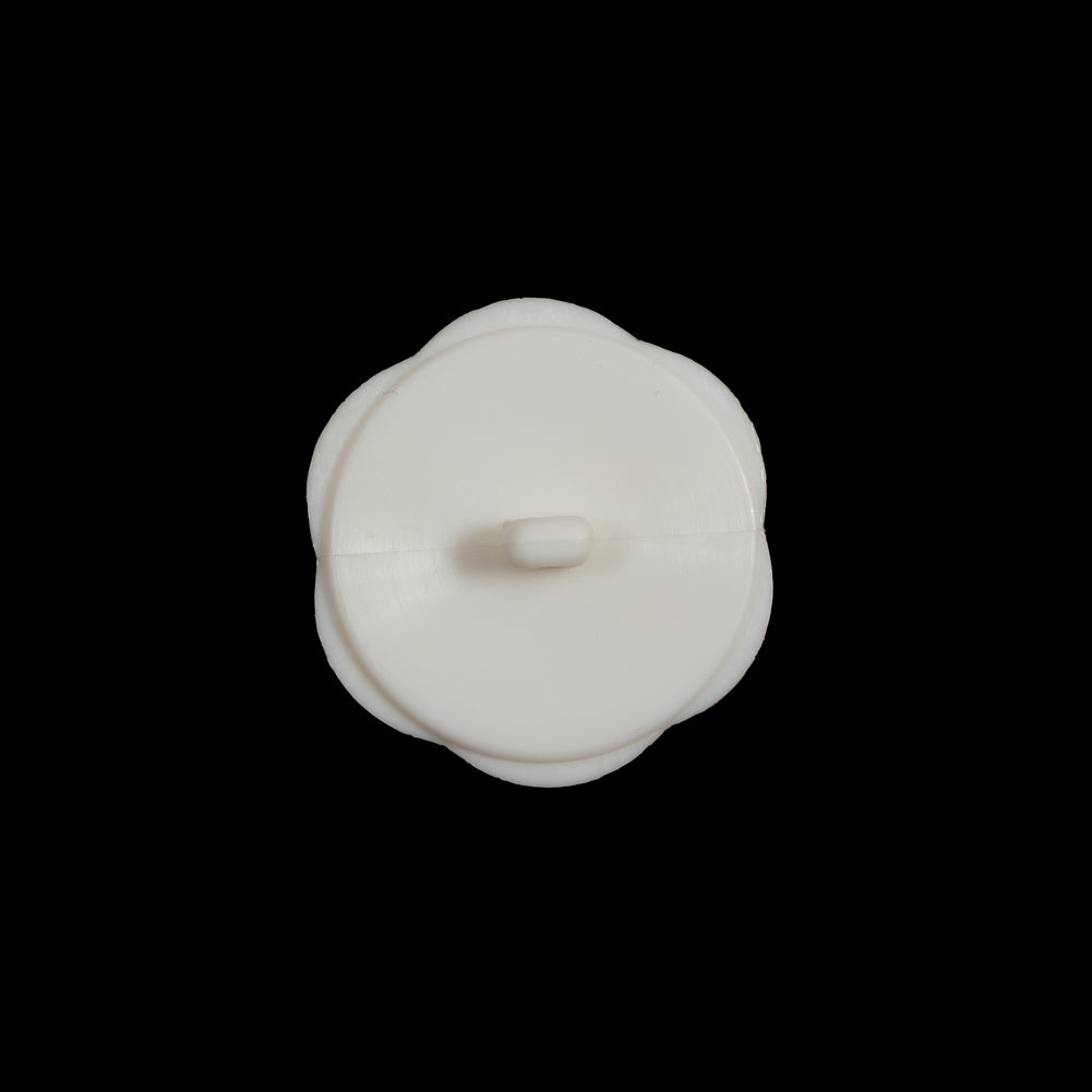 Italian Beige Floral Beveled Shank Back Button - 30L/19mm Detail