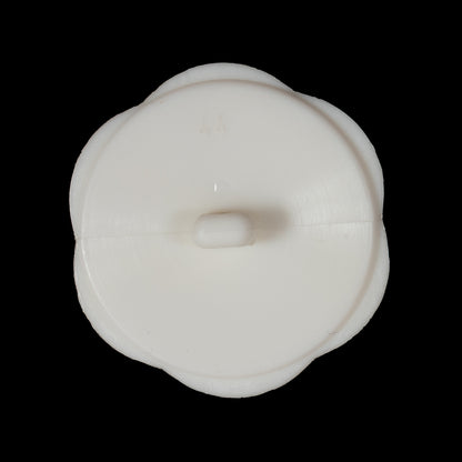 Italian Beige Floral Beveled Shank Back Button - 44L/28mm - Detail