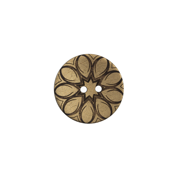 template--25130090922057__main-Italian Metallic Gold Floral Coconut Button - 24L/15mm