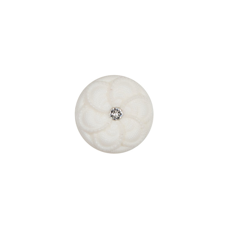 template--25130090922057__main-Italian Ivory Floral Nylon Button with Rhinestone Core - 20L/12.5mm