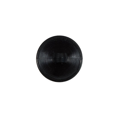 Italian Black Floral Nylon Button with Rhinestone Core - 24L/15mm - Detail