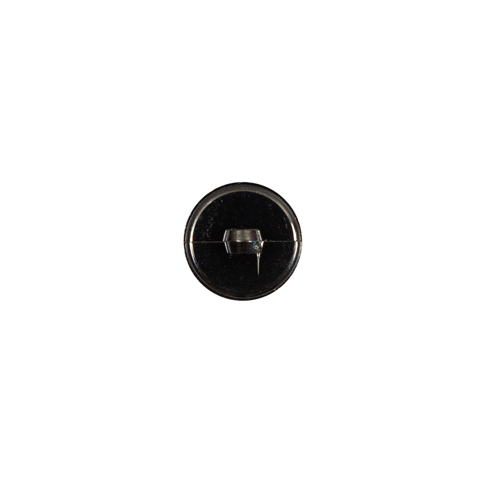 Italian Gunmetal Chrome Plated Floral Nylon Button - 16L/10mm Detail