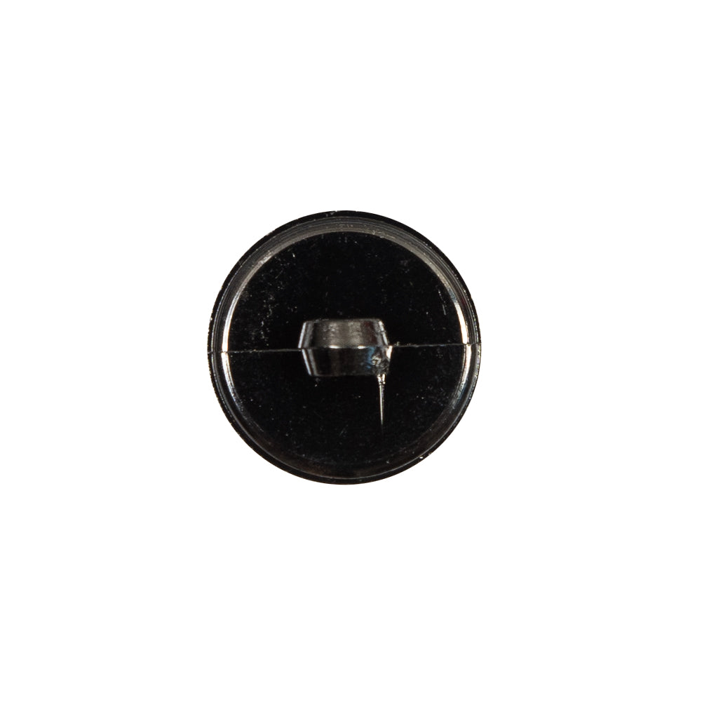 Italian Gunmetal Chrome Plated Floral Nylon Button - 24L/15mm - Detail