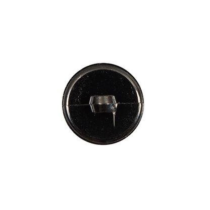 Italian Gunmetal Chrome Plated Floral Nylon Button - 24L/15mm - Detail