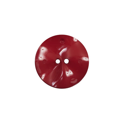 Italian Red Textured Wave Button - 28L/18mm Detail