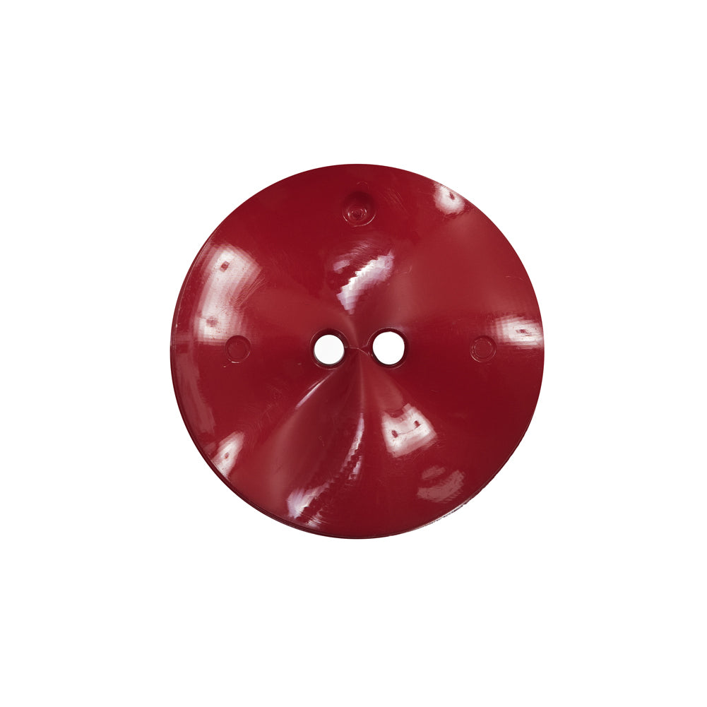 Italian Red Textured Wave Button - 36L/23mm - Detail