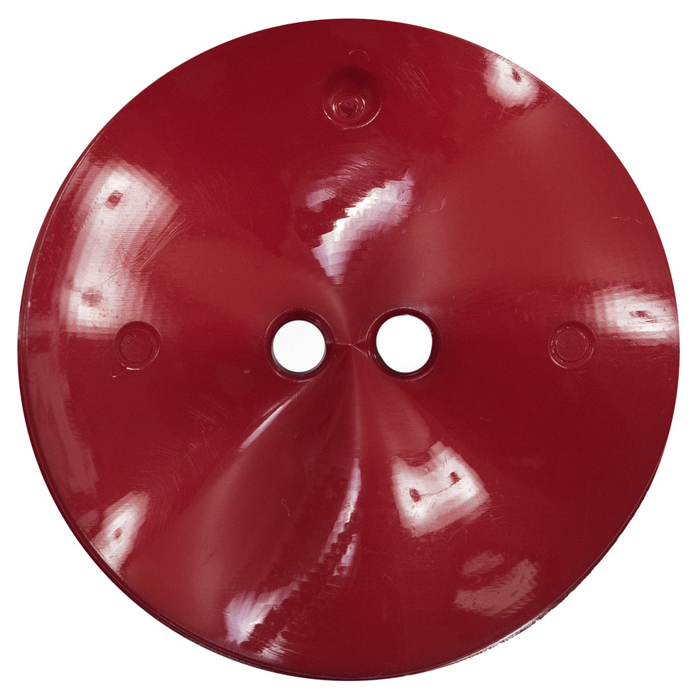 Italian Red Textured Wave Button - 64L/40mm - Detail