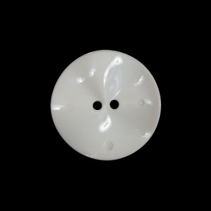 Italian Ivory Textured Wave Button - 36L/23mm Detail