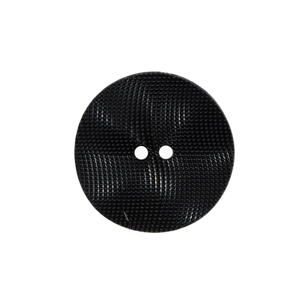 Italian Black Textured Wave Button - 36L/23mm