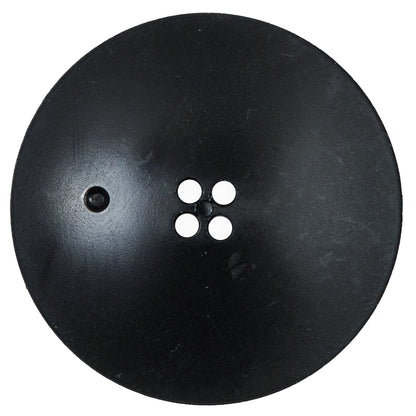 Italian Black and Natural Textured 4-Hole Button - 64L/40.5mm Detail