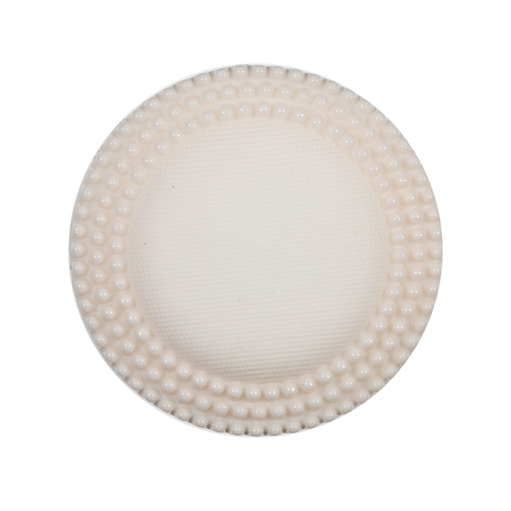 Italian Beige Textured Plastic Button - 44L/28mm