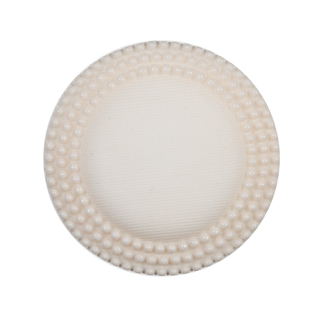 Italian Beige Textured Plastic Button - 44L/28mm