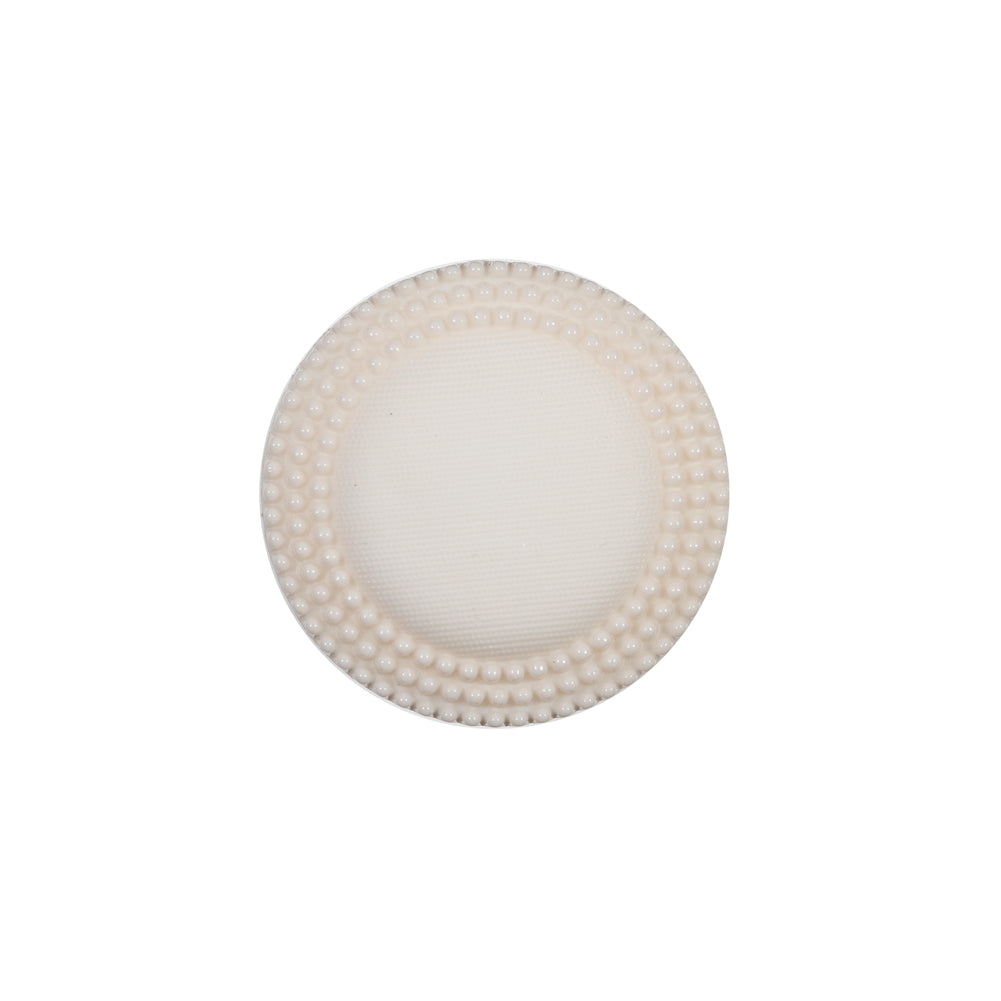 Italian Beige Textured Plastic Button - 32L/20mm