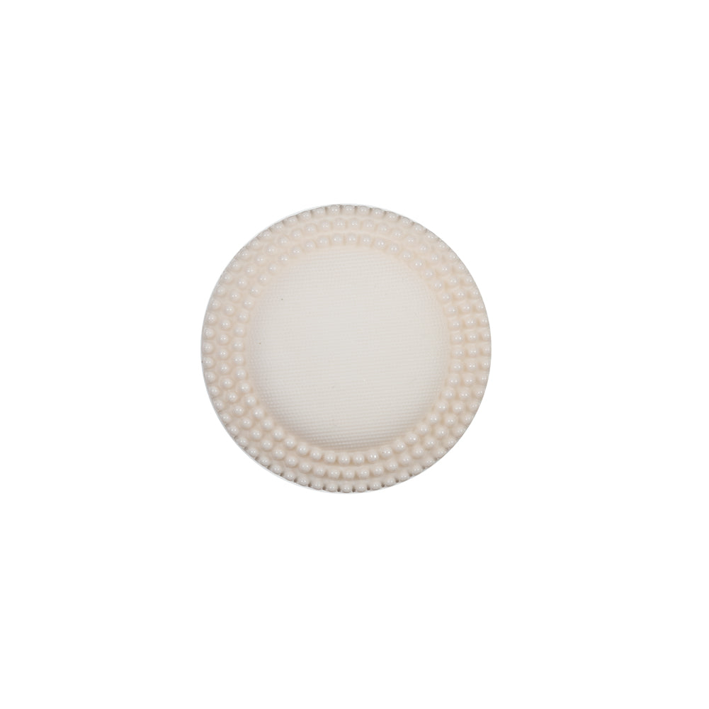 Italian Beige Textured Plastic Button - 24L/15mm