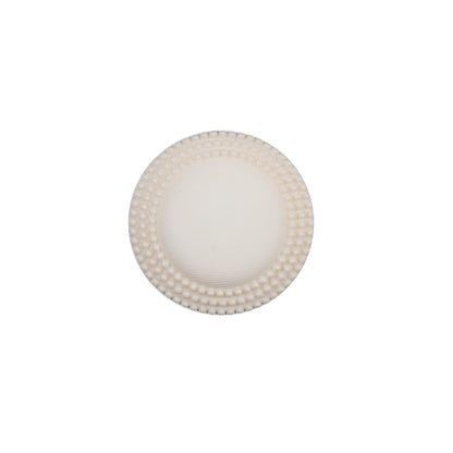 Italian Beige Textured Plastic Button - 24L/15mm