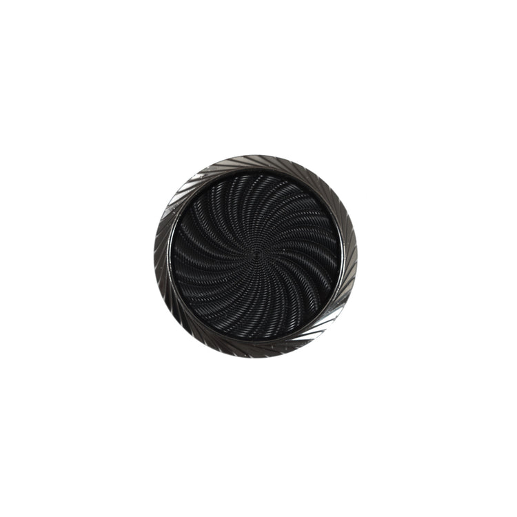 template--25130090922057__main-Italian Black and Silver Plastic Shank Back Button - 24L/15mm