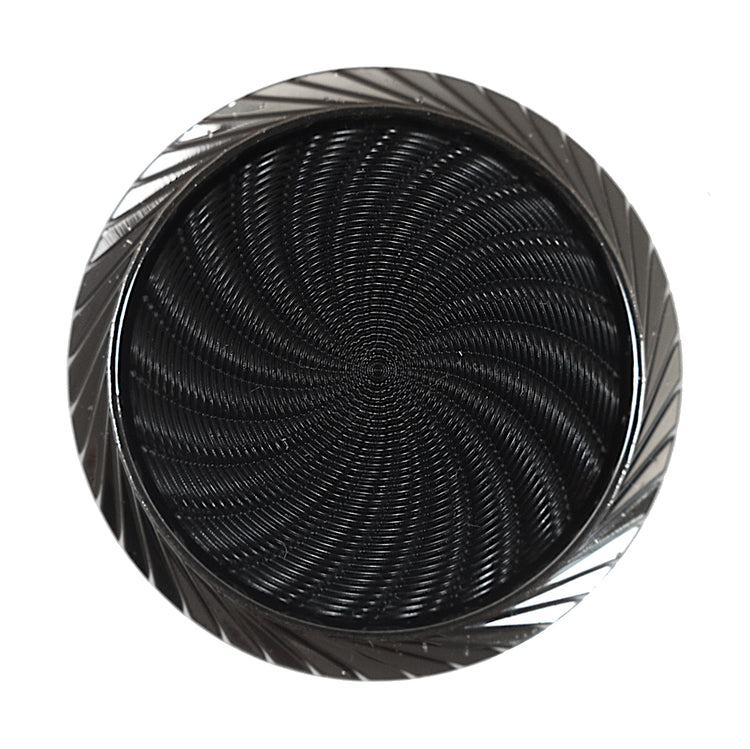 template--25130090922057__main-Italian Black and Silver Plastic Shank Back Button - 54L/34mm