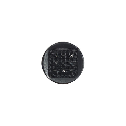 Italian Black Shank Back Plastic Button - 20L/12.5mm