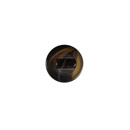 Italian Brown Glossy Shank Back Button - 18L/11mm - Detail
