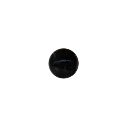 Italian Black Glossy Shank Back Button - 14L/9mm