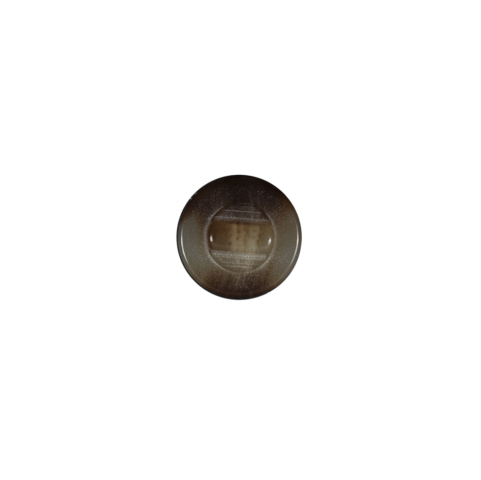 Italian Light Brown Glossy Shank Back Button - 16L/10mm - Detail