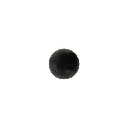 Italian Dark Gray Glossy Shank Back Button - 14L/9mm