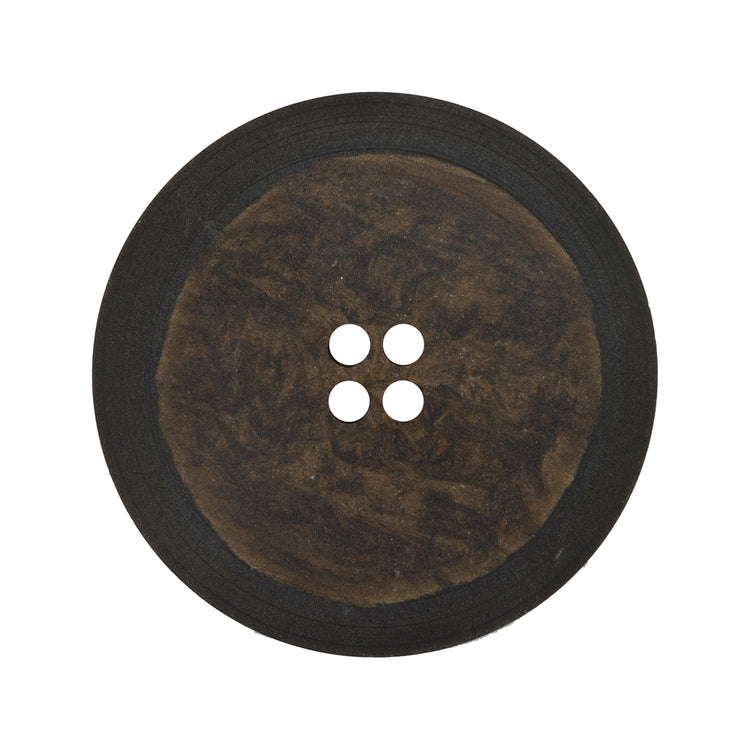 template--26688905969737__main-Italian Black and Brown 4-Hole Plastic Button - 48L/30mm