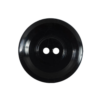 Italian Black and Gray Geometric 2-Hole Button - 40L/25mm - Detail