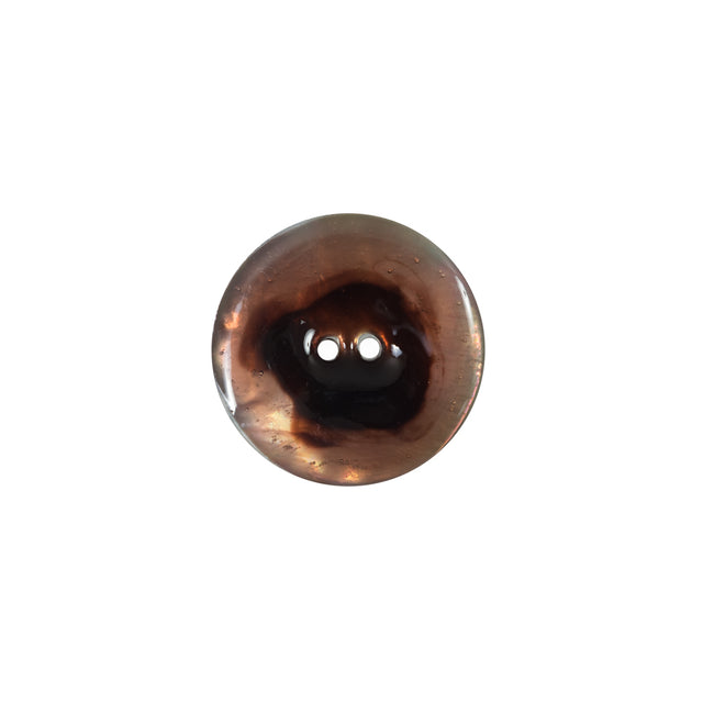 Italian Orange 2-Hole Shell Button - 24L/15mm