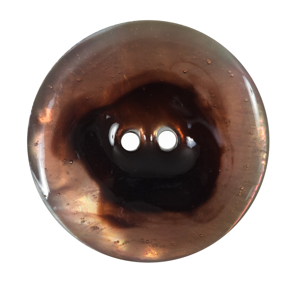 Italian Orange 2-Hole Shell Button - 54L/34mm