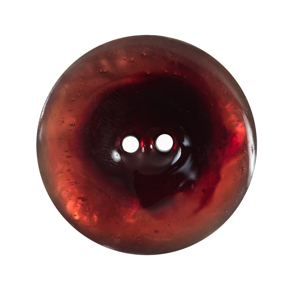 Italian Red 2-Hole Shell Button - 44L/28mm
