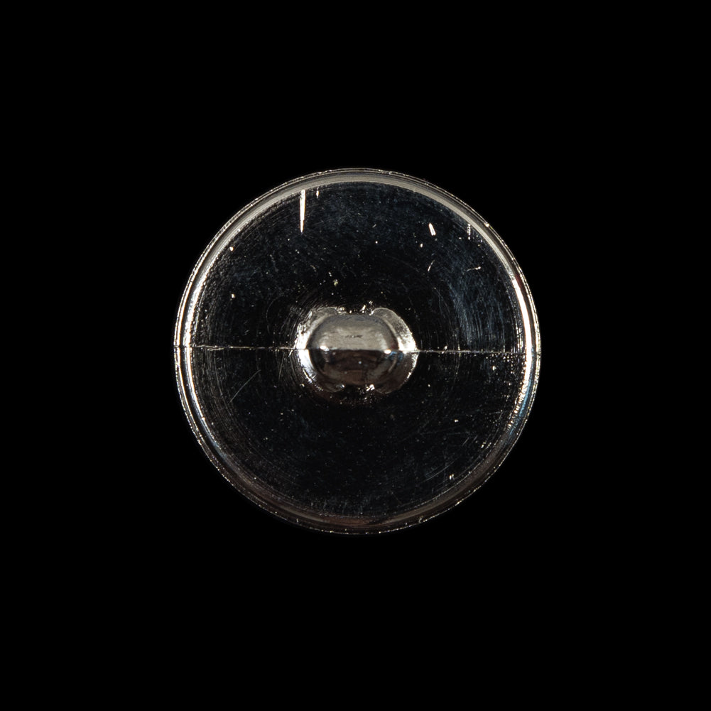Italian Silver Chrome Plated Plastic Button - 36L/23mm - Detail