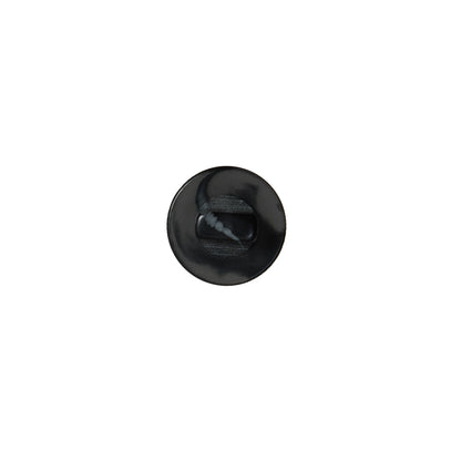 Italian Black Matte Shank Back Button - 16L/10mm - Detail