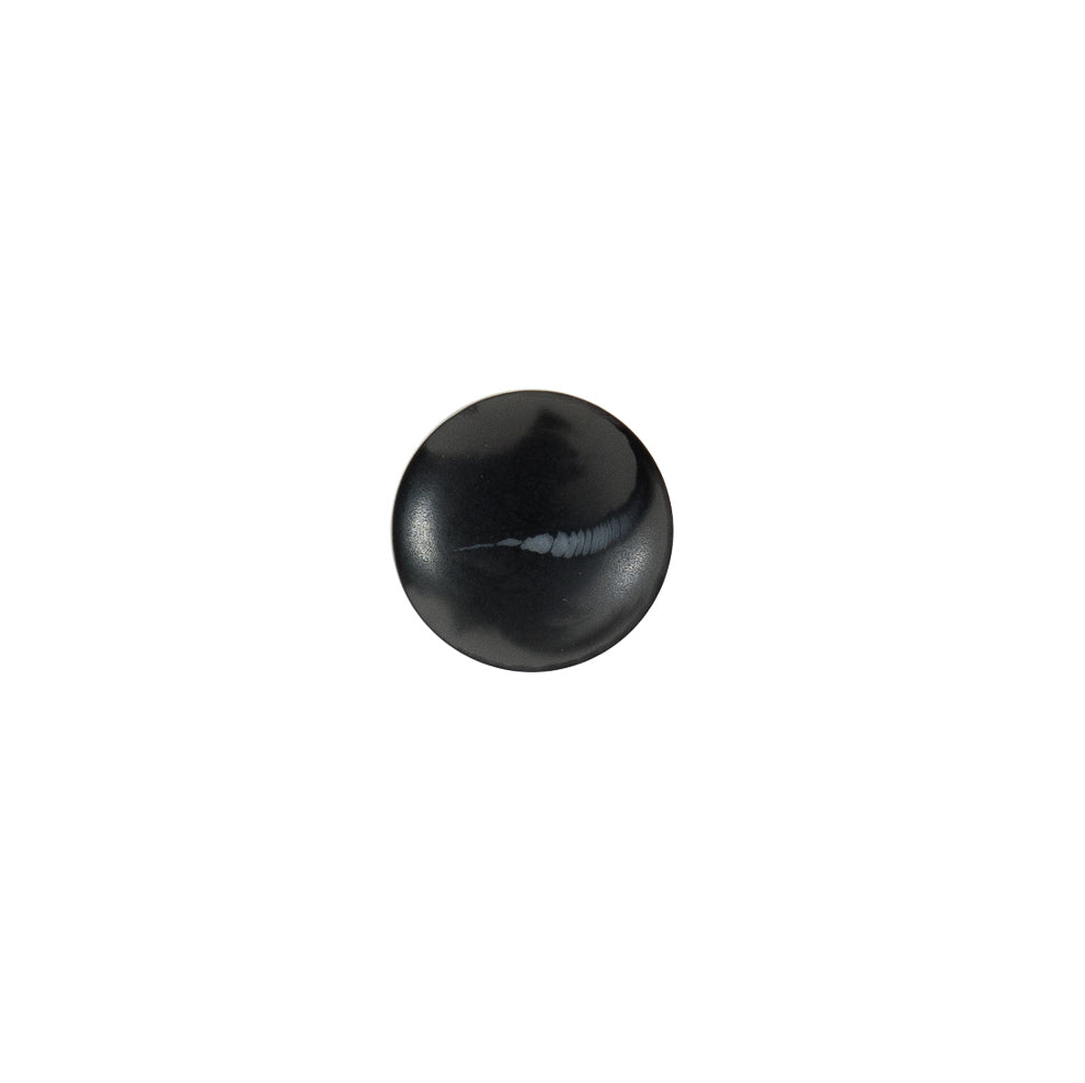 Italian Black Matte Shank Back Button - 16L/10mm