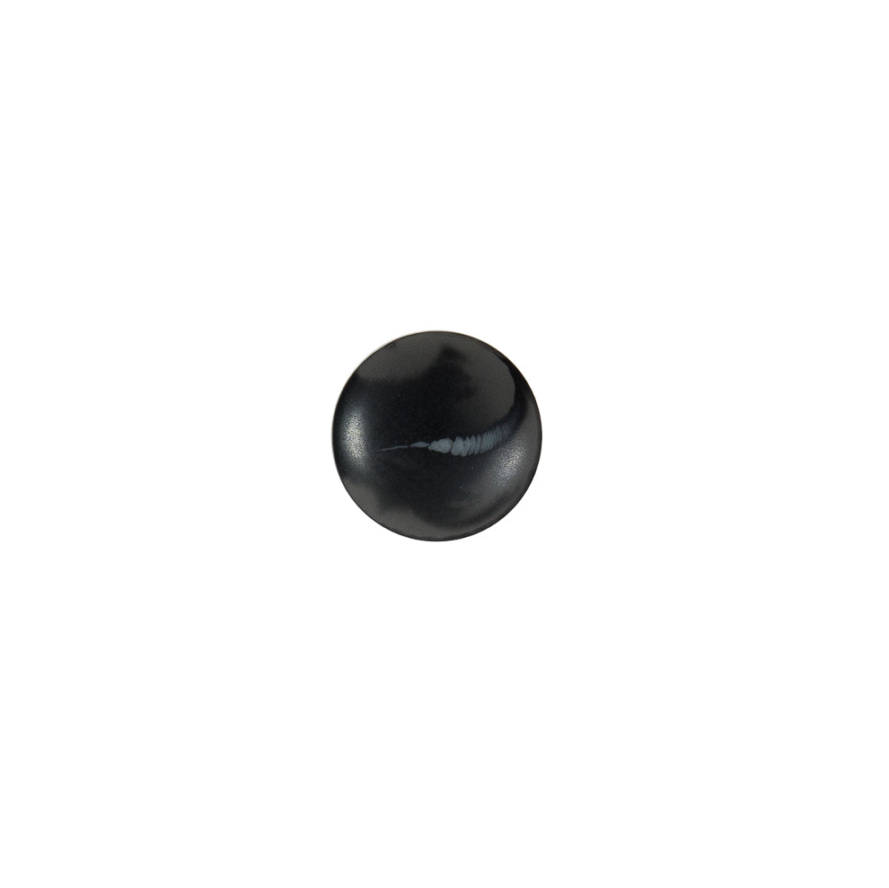 Italian Black Matte Shank Back Button - 14L/9mm