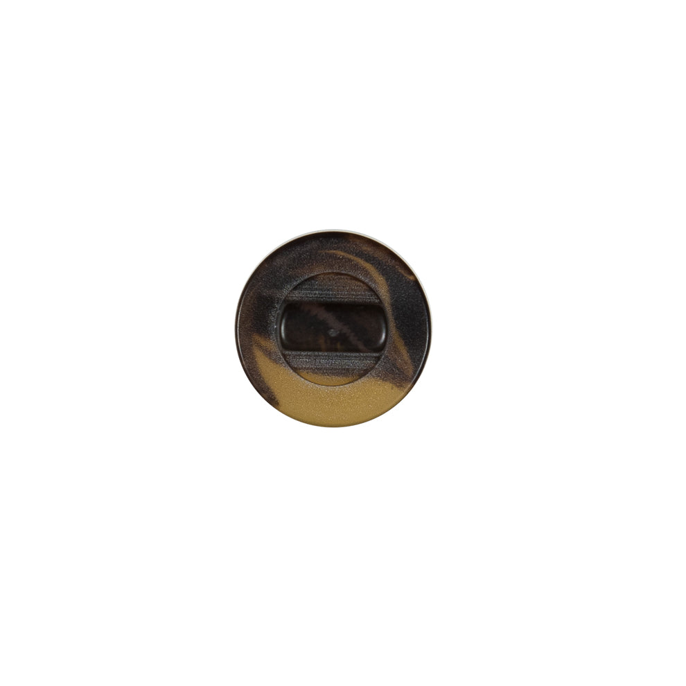 Italian Dark Brown Matte Shank Back Button - 18L/11.5mm Detail