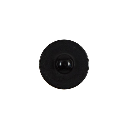 Italian Black Plastic Shank Back Button - 24L/15mm Detail