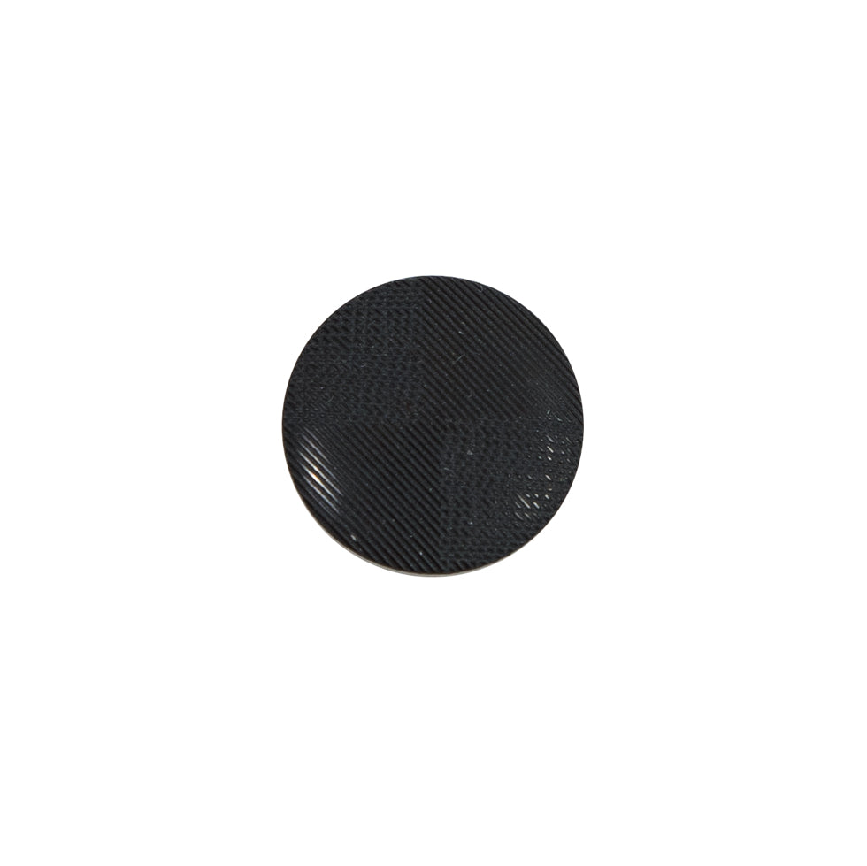 Italian Black Plastic Shank Back Button - 20L/12mm